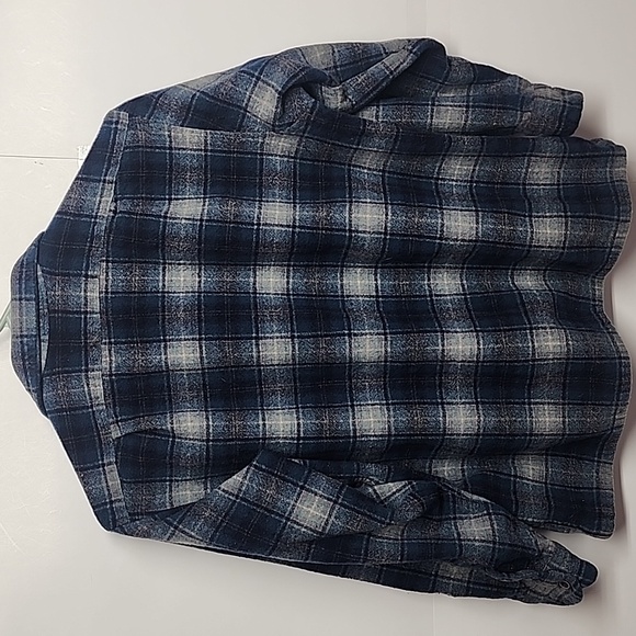 Pendleton vintage blues 100% virgin wool button-down Xl kids shirt classic style - Picture 3 of 10